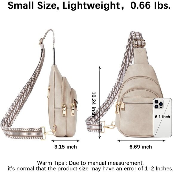 Women Grey Imported PU Leather Small Crossbody Chest Sling Fanny Travel Bag - Picture 4 of 8